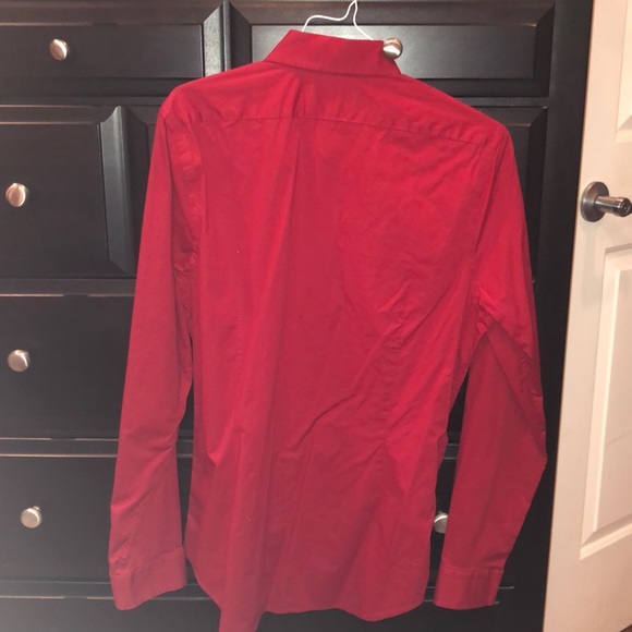 Red button down - Picture 2 of 2